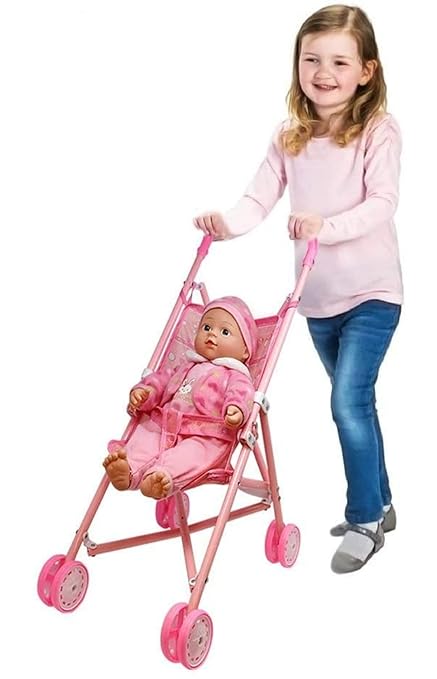 Baby Doll With Trolley Set Assorted 36Centimeter Baby Bazar