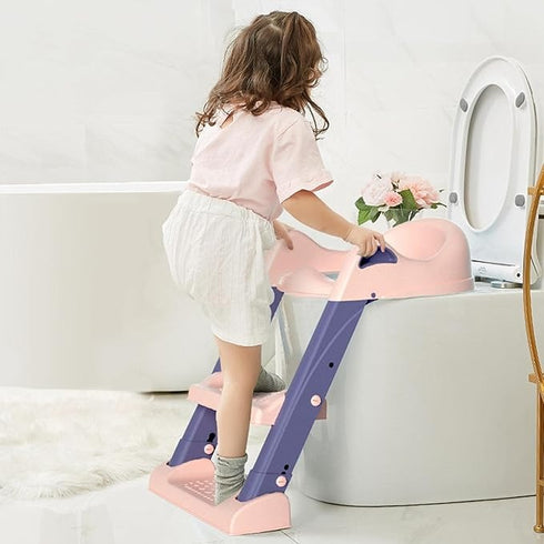 Kids Toilet Training Ladder(Pink)