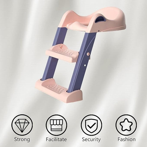 Kids Toilet Training Ladder(Pink)