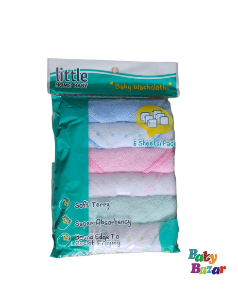 6pc Baby Towels In Different Color