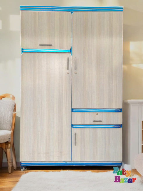 6x4 ft Wooden Baby Cupboard with Wheels – Durable & Spacious Nursery Storage"