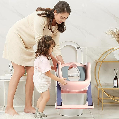 Kids Toilet Training Ladder(Pink)