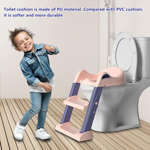 Kids Toilet Training Ladder(Pink)