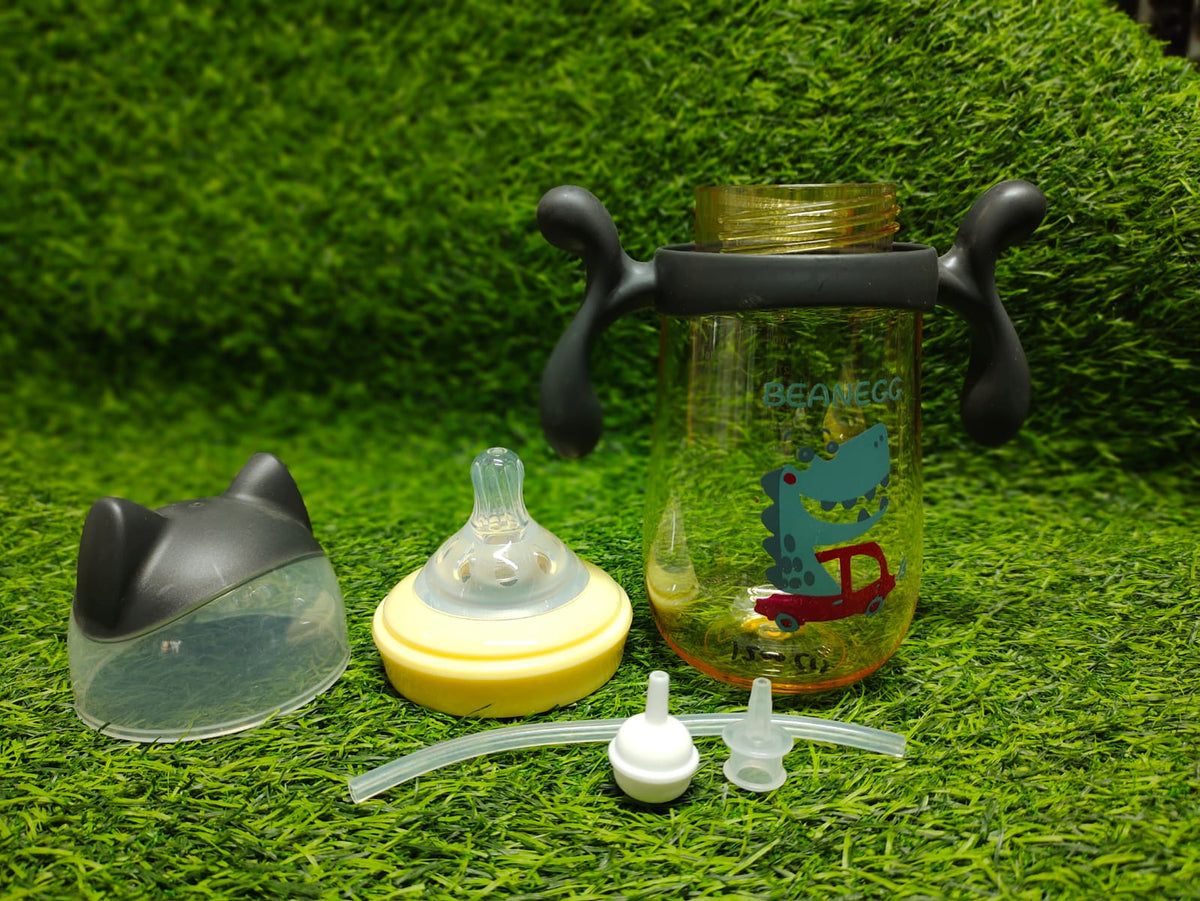 Transparent Anti Colic Feeder With Angry Bird Printed Pink Lid main image 0