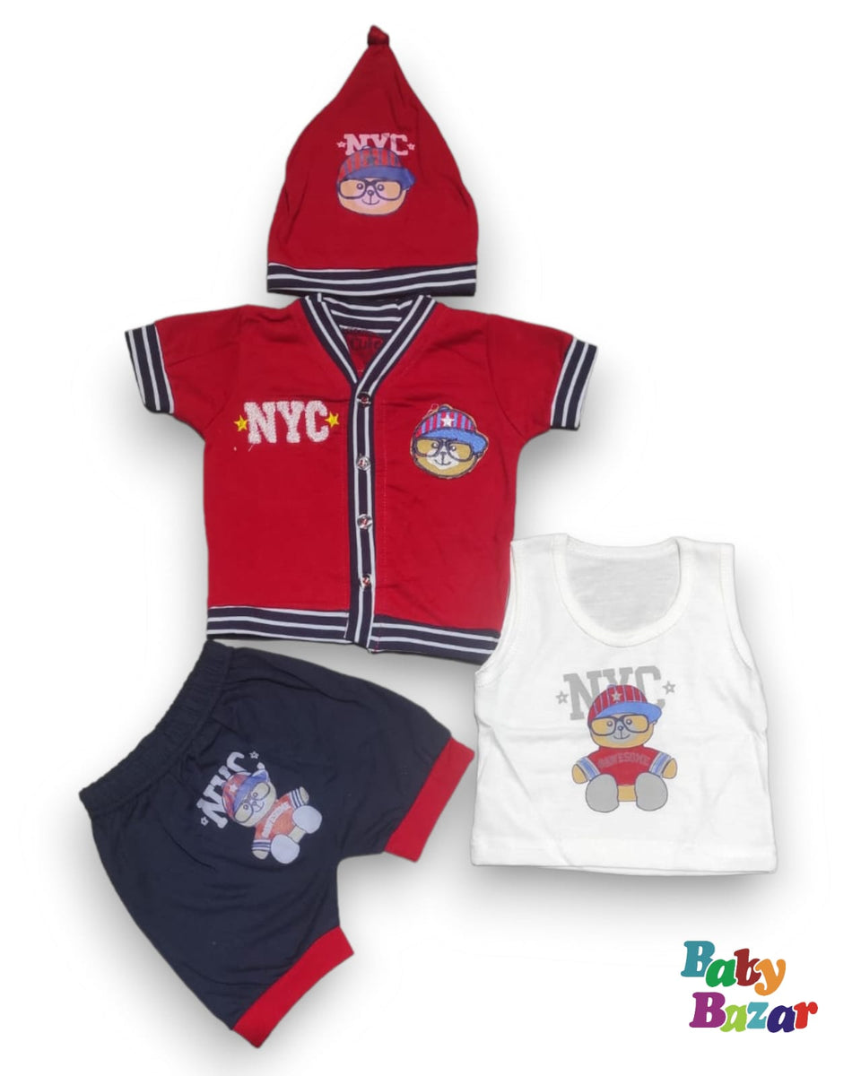 Baby Boy Dress In Terry Stuff Beautiful Colors For Mid-Season main image 1