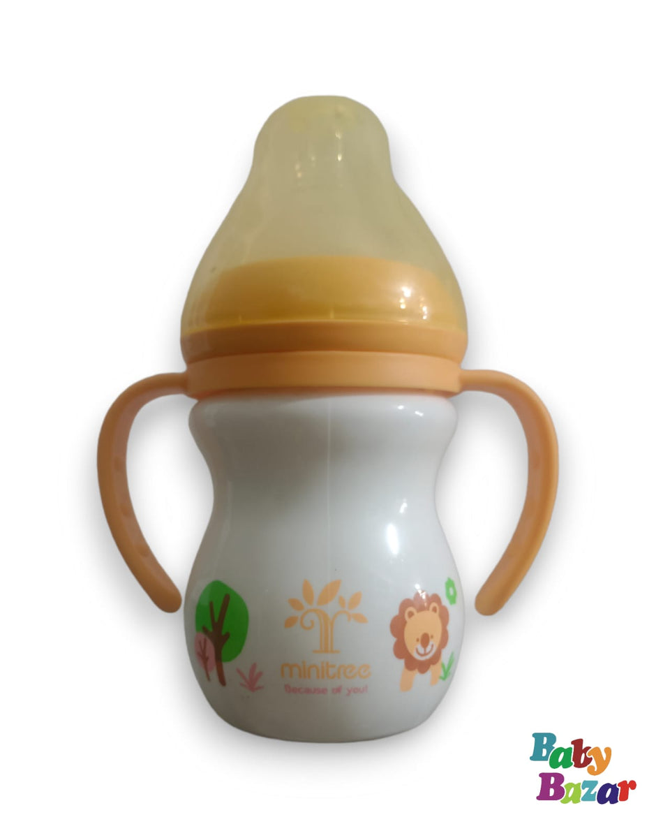 Transparent Feeder Of Minitree Brand For Baby With Rattle On Lid