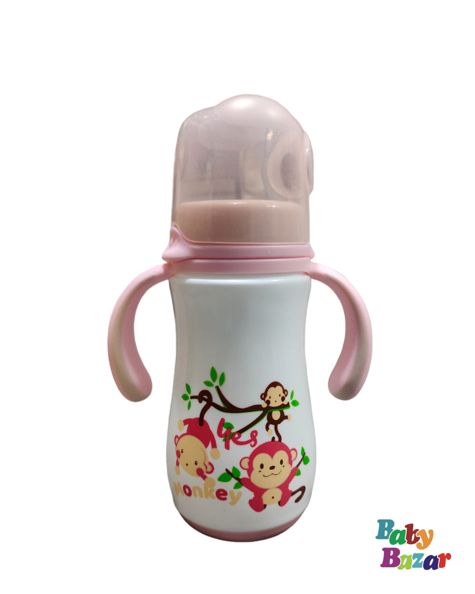 Baby Feeder In Imported Plastic Material With Green Lid Size 280ML / 9 oz