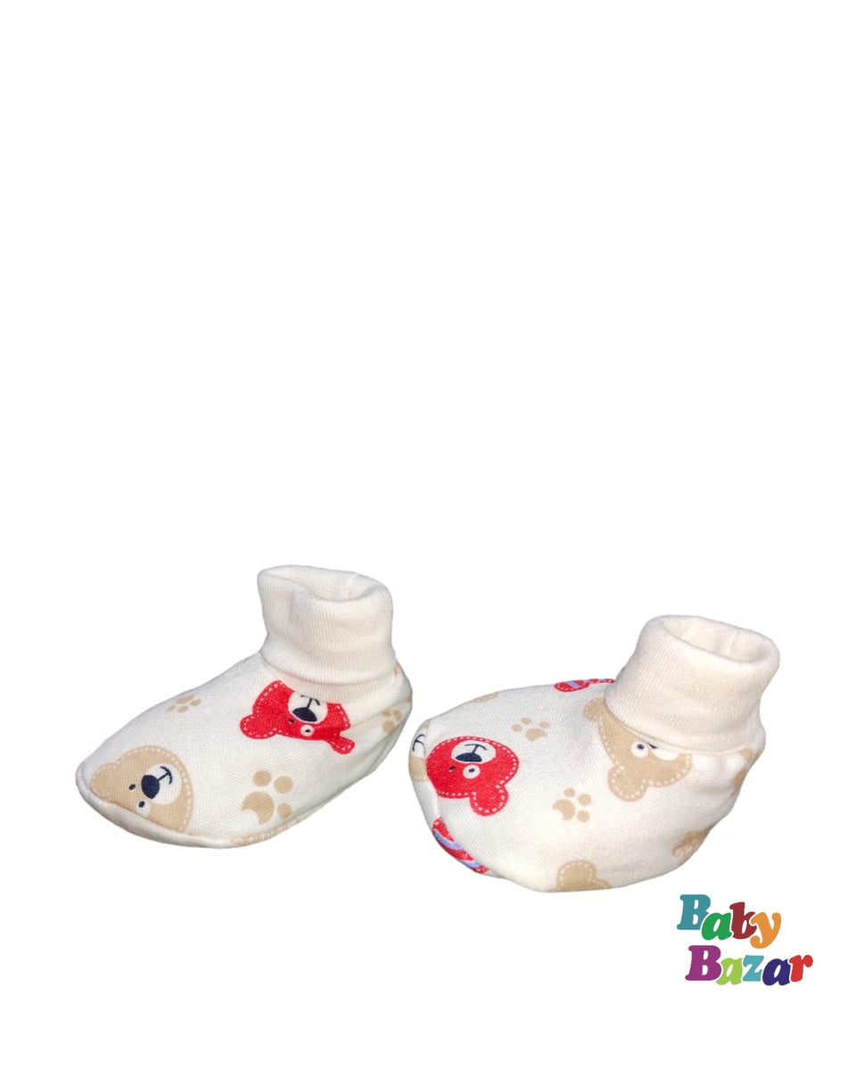 Booties For Newborn Baby In White Color – Baby Bazar