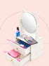 21PCS Girls pretend princess wooden dressing table toy DIY makeup set for Baby Girls