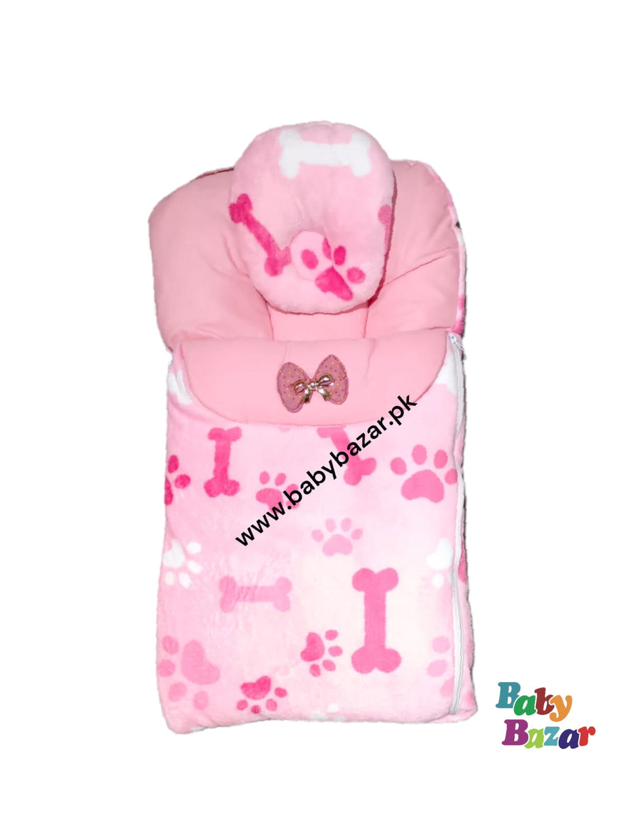 Baby Sleeping Bag with Cute Bear Print – Soft, Comfortable & Portable Bedding, baby bister , carry nest for Newborns (Good Quality)