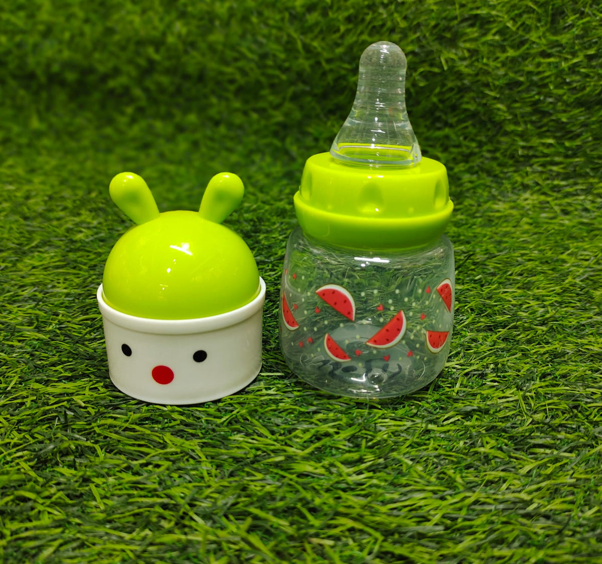 Cactus Printed Transparent Feeder For Babies In Pure Plastic Material