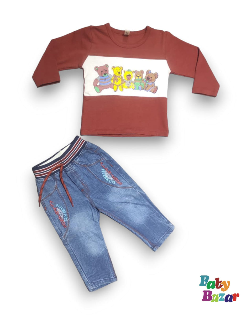 Beautiful Design Dress For Baby Boy Maroon Color Sale Price #MKZ853