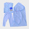 New Born Baby 3 PCS Starter Set With Elephant Fleece Stuff - Blue