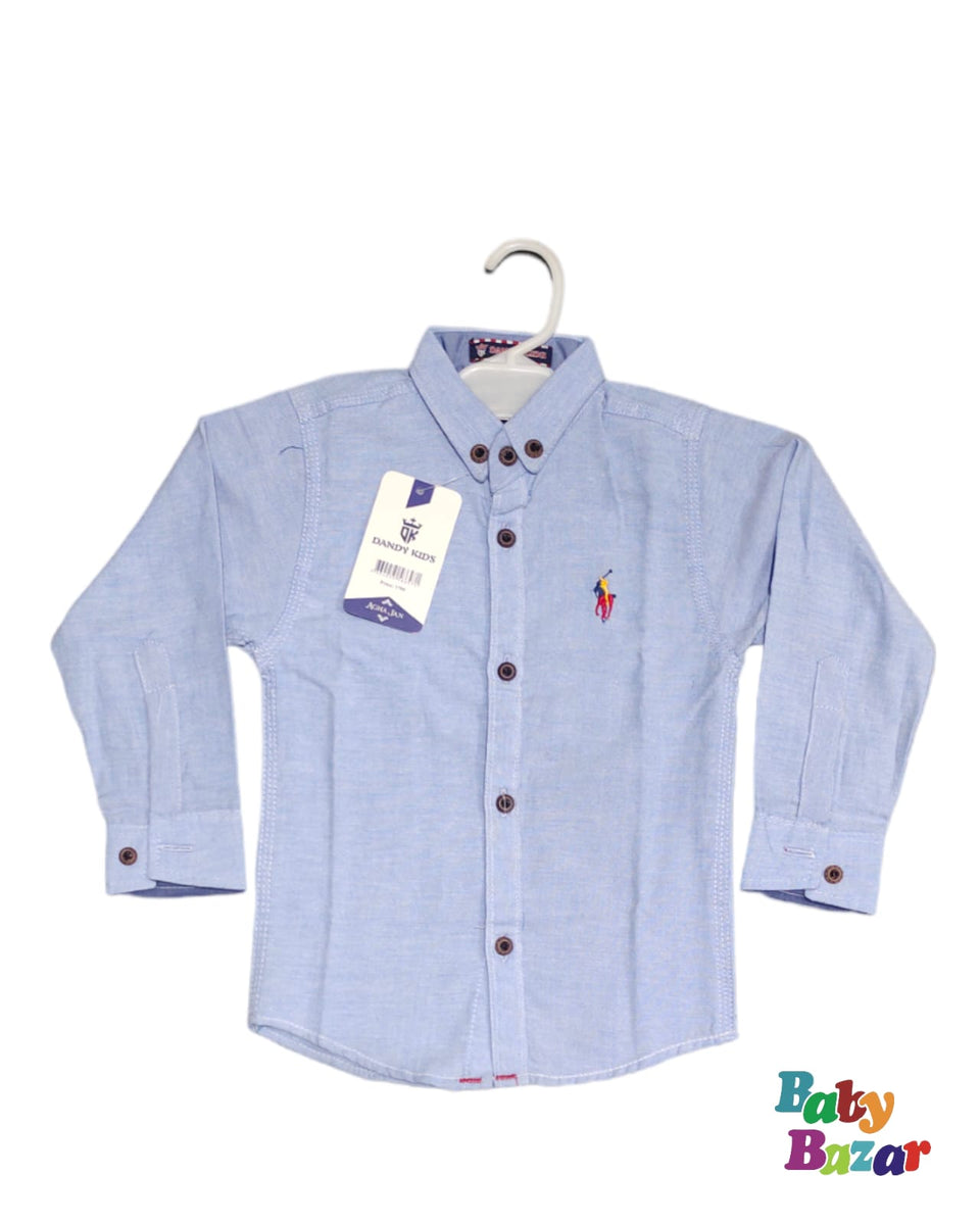 Polo Dress Shirt For Baby Boy In Blue Color Baby Bazar
