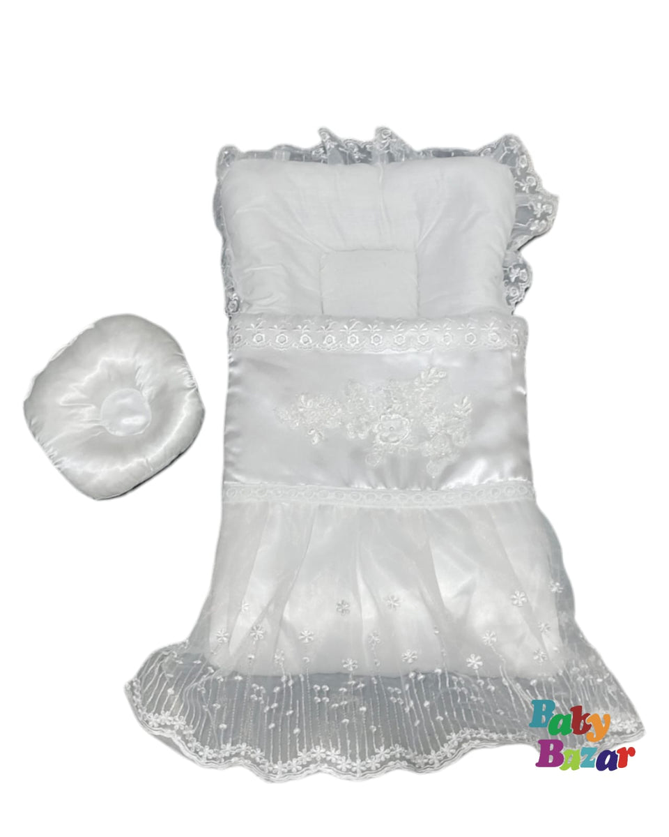 New Born Baby Bister / Carry Nest In Cute Bear Print Sky Blue Color