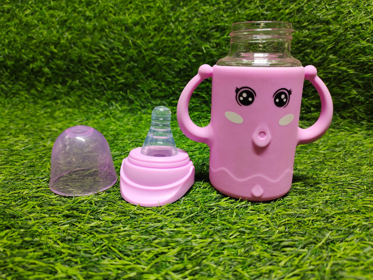 New Baby Feeder In Glass Material And Stone On Lid In Beautiful Color main image 1