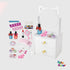 21PCS Girls pretend princess wooden dressing table toy DIY makeup set for Baby Girls