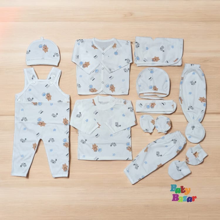 4Pc Starter Set For Newborn Boy In Daddy's Print Orange Color