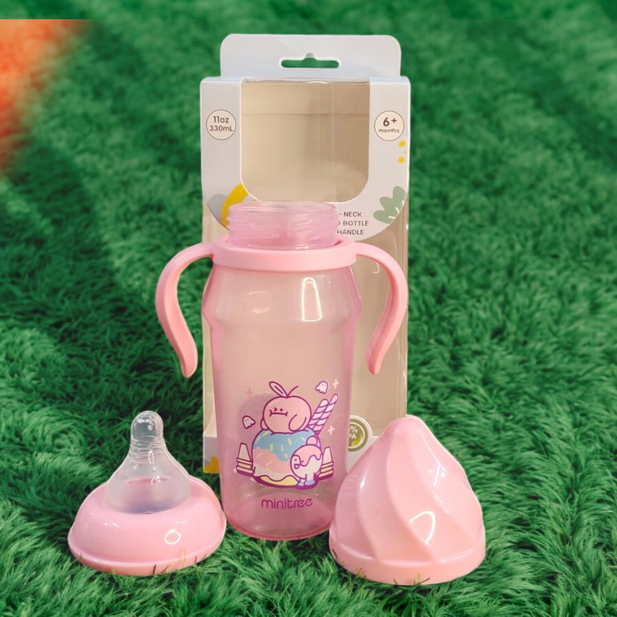 60ml BPA Free Yellow Penguin Baby Feeder Bottle with Soft Nipple & Hygienic Cap