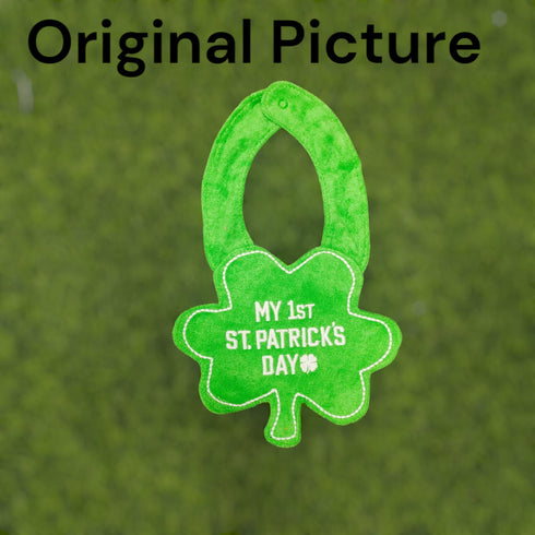 Patrick's Day Baby Bib Green Shamrock Soft Cotton Bib for Newborns & Infants