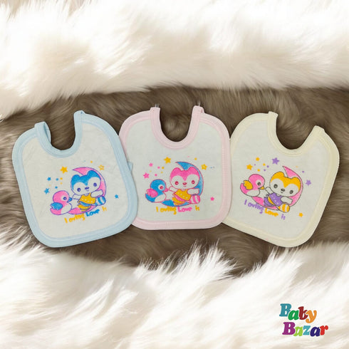 Baby Bazar Embroidered Baby Bibs – Soft, Absorbent & Adjustable