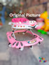 Mama Love Baby Walker Pink Car Design with Fun Face & Multi Directional Wheels