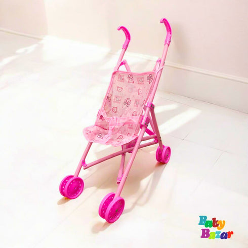 Large 45cm Baby Doll with 70cm Foldable Stroller Little Baby Pretend Play Set
