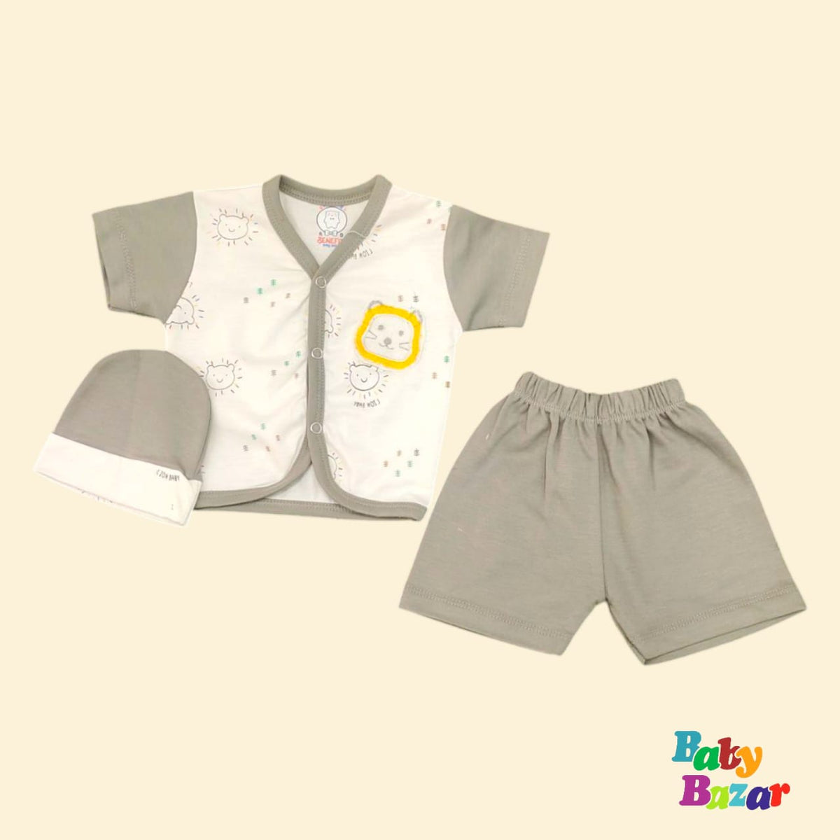 Grey Checkered Baby Dress main image 1