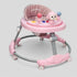 Pink Baby Walker with Monkey Toy & Activity Tray