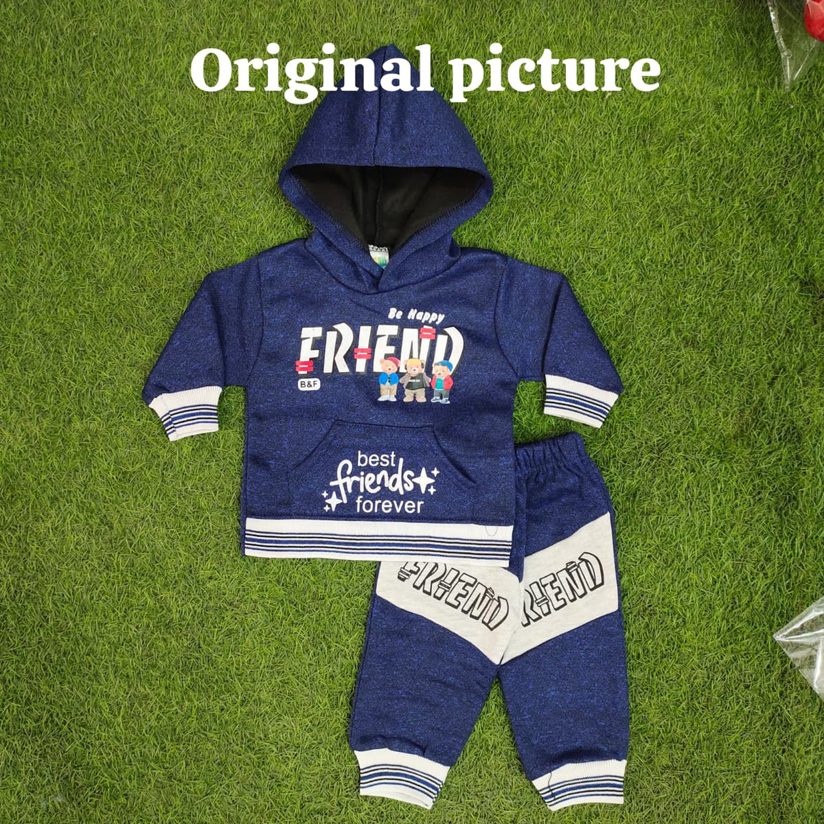 Baby Boy Fleece Stuff 3Pc Winter Dress In Yellow Color main image 1
