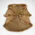 Girls Brown Faux Fur Winter Cape Shawl