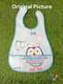 Light Blue Penguin Sailor Waterproof Bib – Premium Parachute Material