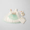 Elegant Mint & White Baby Girl Dress Set – Perfect for Special Occasions & Gift