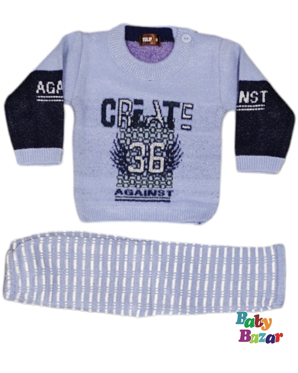 New Baby Boy Winter Dress In Fleece Stuff Style 23 In Blue Color From 1 To 6 Months On Sale main image 1