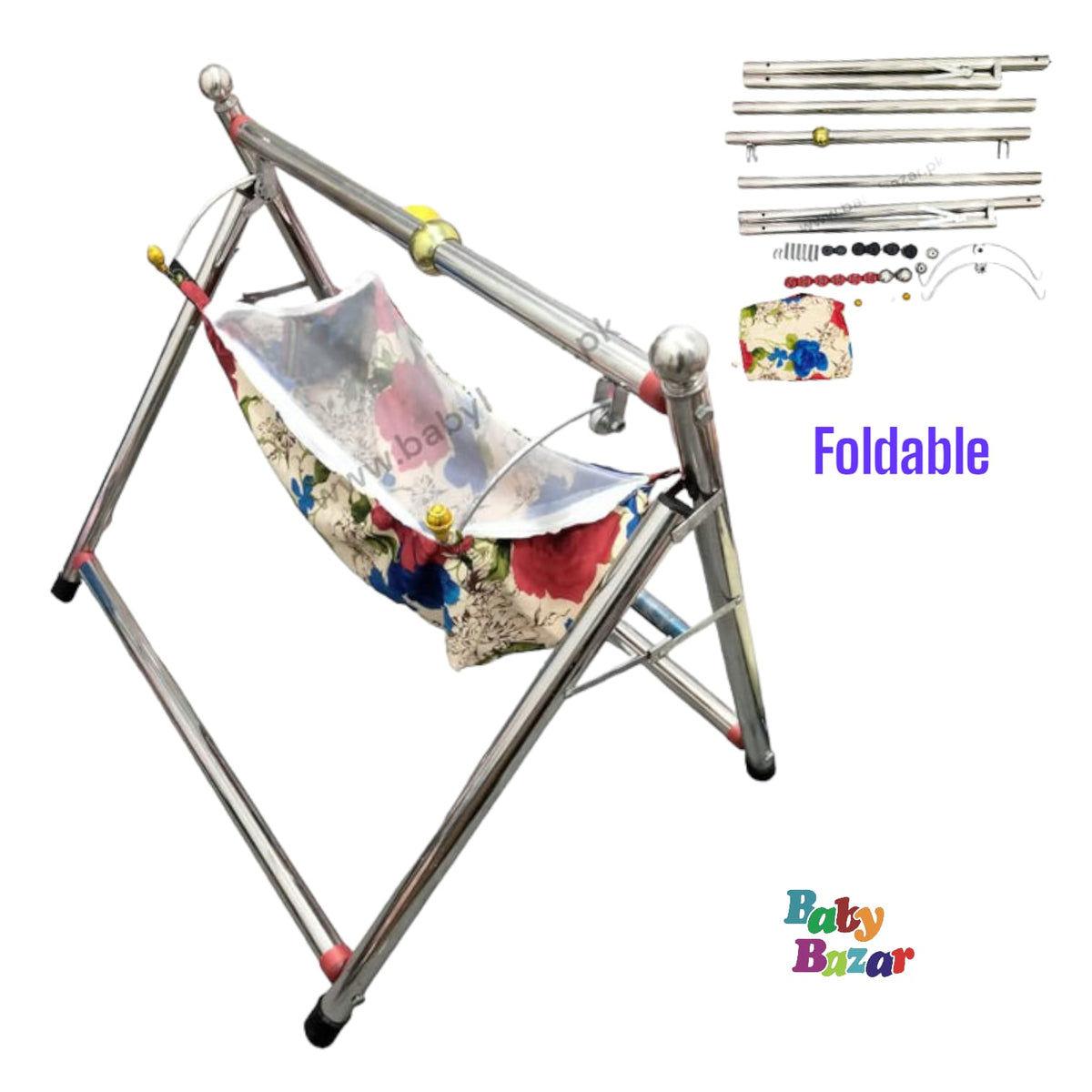 Baby Swing Folding Baby Jhula Baby Foldable Cradle Swing Of Pure