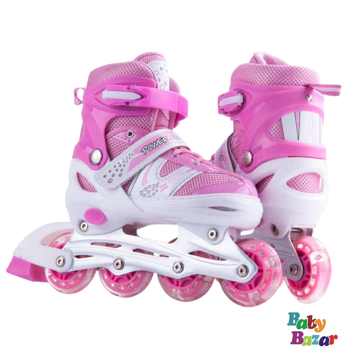 4-wheel Children Adult Kids Roller Skate Shoes |Pink – Baby Bazar