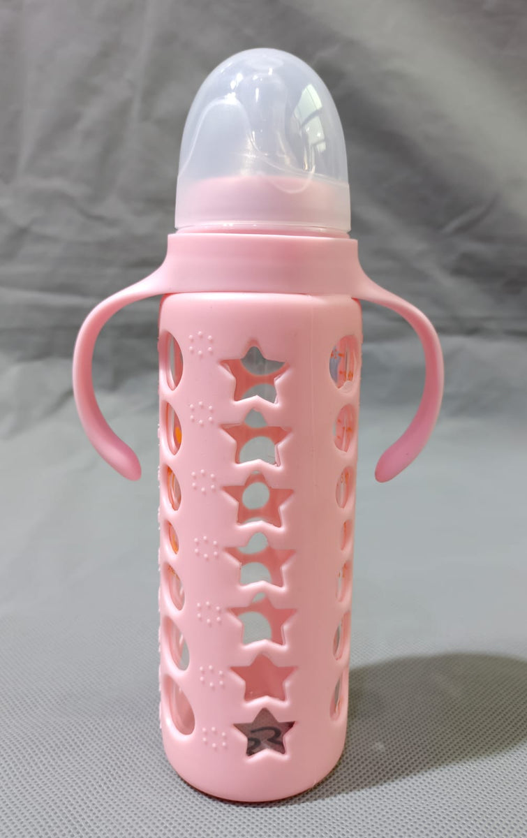New Baby Feeder In Glass Material And Stone On Lid In Beautiful Color