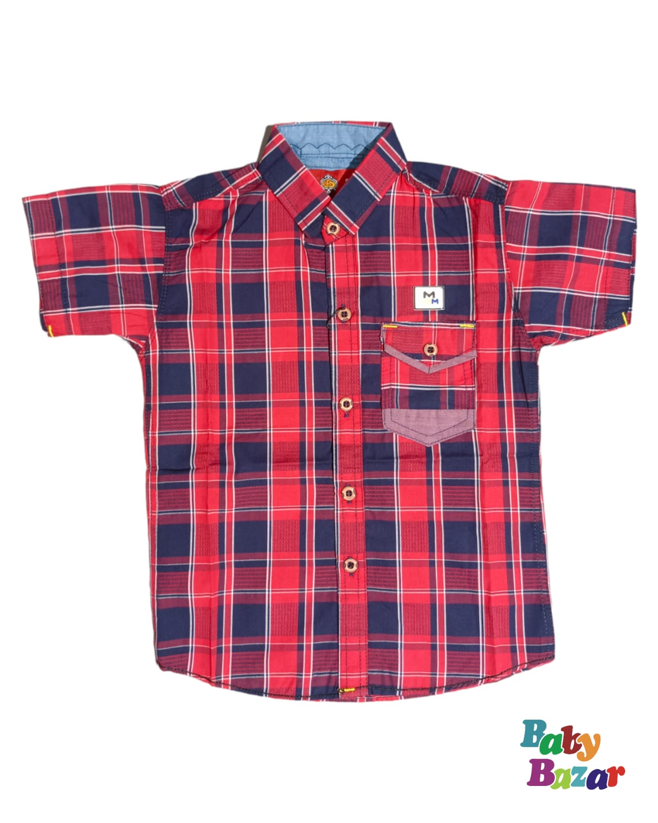 Baby Boy Shirts In Cotton Stuff In Light Pink Color Baby Bazar