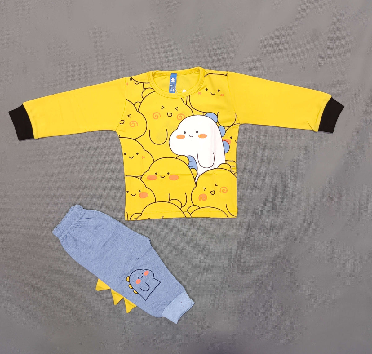 Summer Dress For Baby Boy In Blended Stuff Car Boy Print Yellow Color main image 0