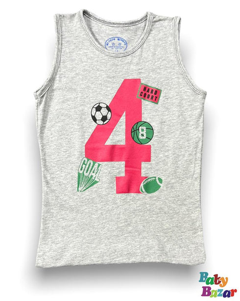 Baby Boy Sleeveless T-Shirt In 4 Goal Design