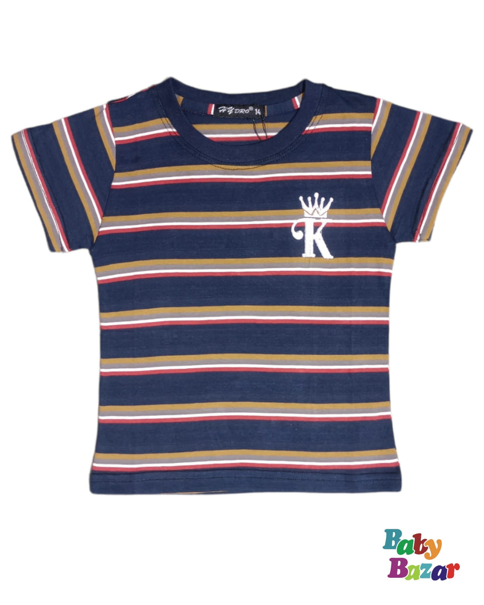 Royal Blue Trim Baby Boy Shirt