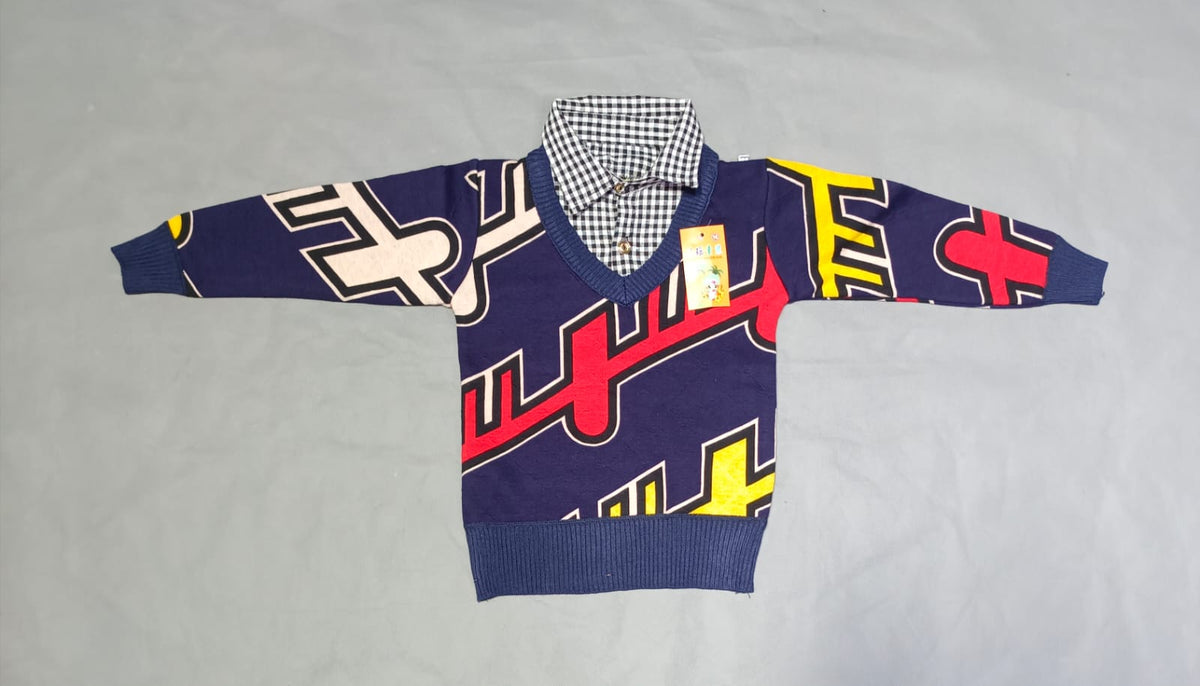 New Dress Shirt For Baby Boy In Blue Color Cotton Stuff