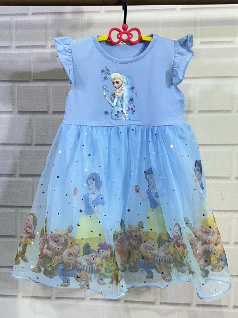 Baby Girl New Fancy Fairy Frock In Grey & Brown Color BABY DOLL With Light Brown Inner And Tights