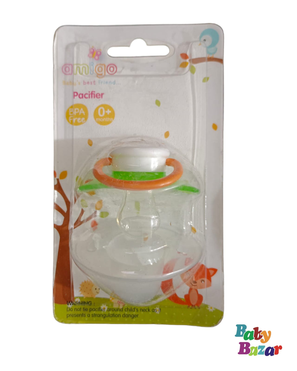 Baby Pacifier In Light Blue Color In Lion Character Baby Bazar