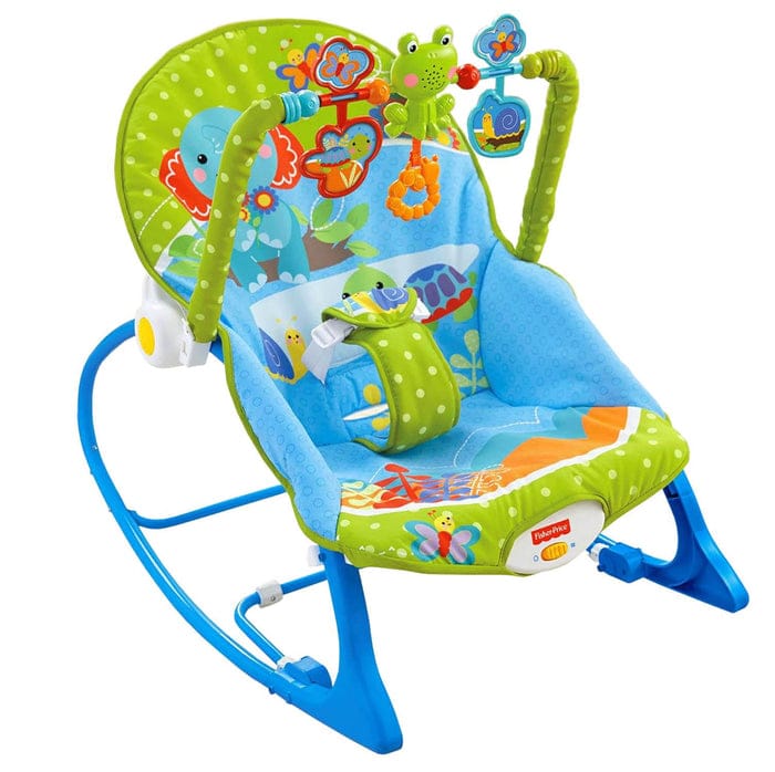 Baby's Rocker With Vibration Function And Hanging Rattles Bar , Musica