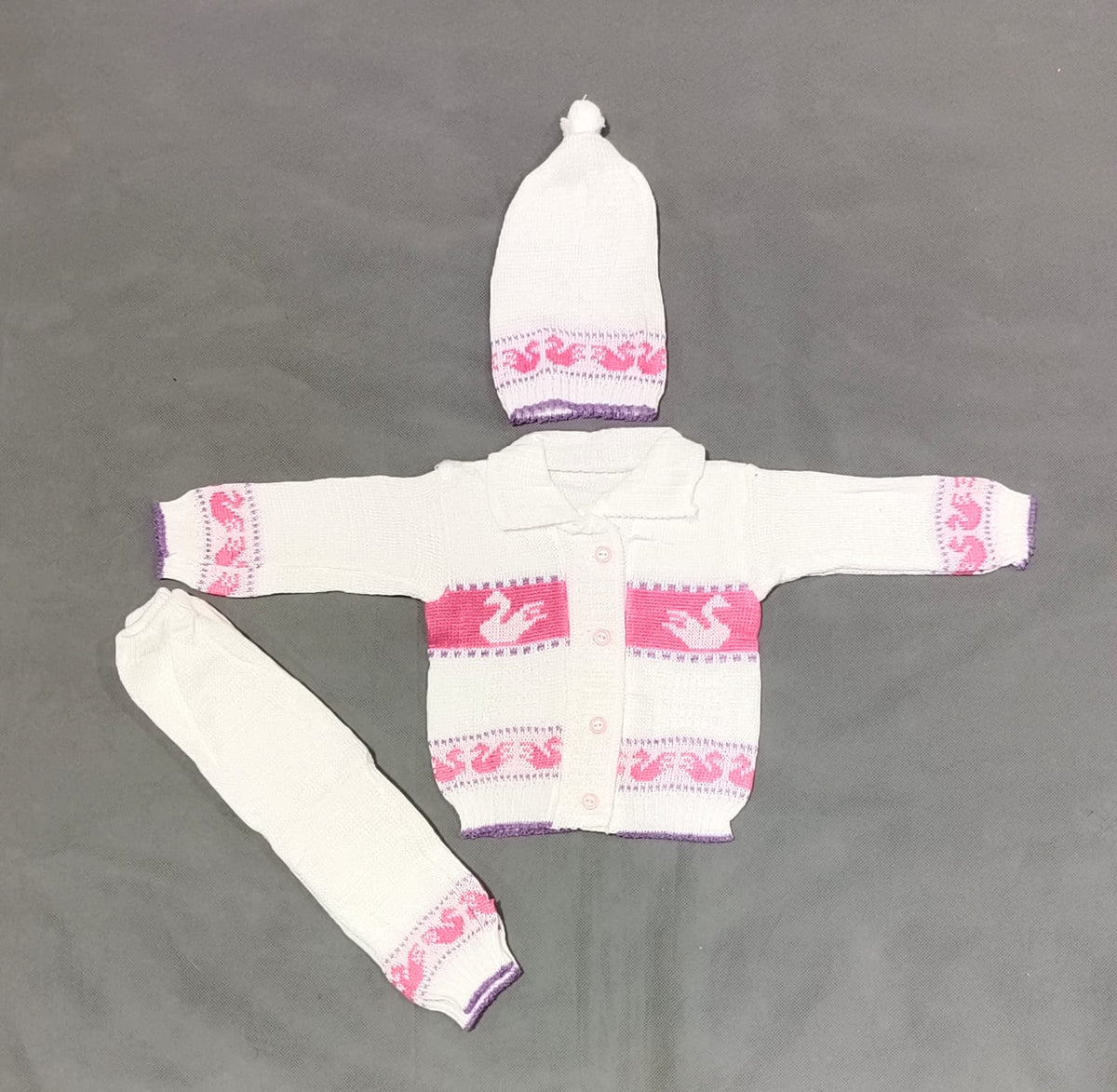 Baby Girl Winter Dress Rabbit Design With Cap In red Color babybazar.pk