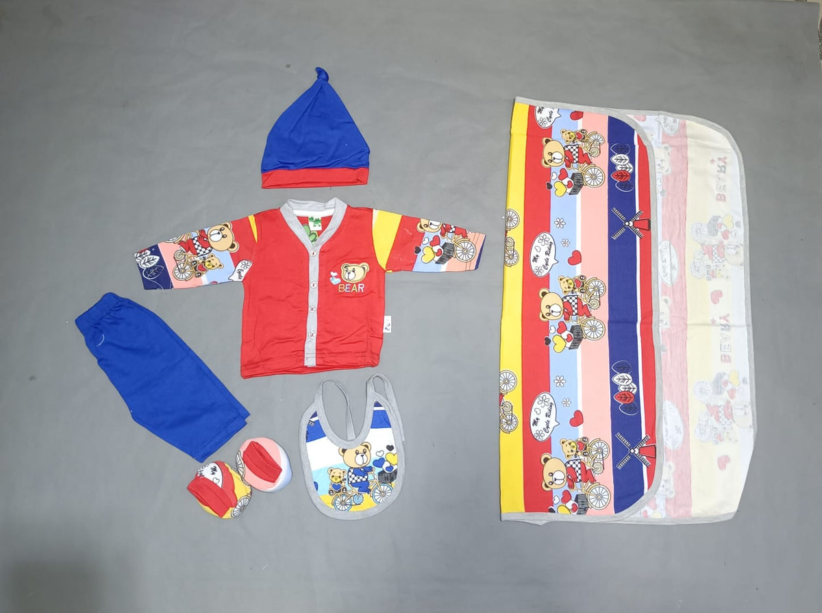 Baby Boy Nicker Shirt In Beautiful Robot Bear Design main image 1