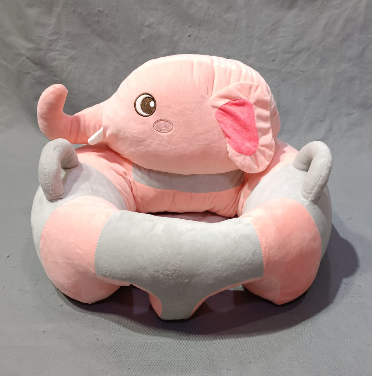 Elephant Shape Baby Sofa Seat In Pink Color babybazar.pk