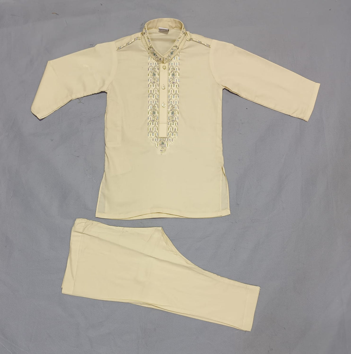 New Born Baby Boy Shalwar Kameez In Yellow and Green Mix Colours For Winter Mix  Stuff JKL679 main image 1