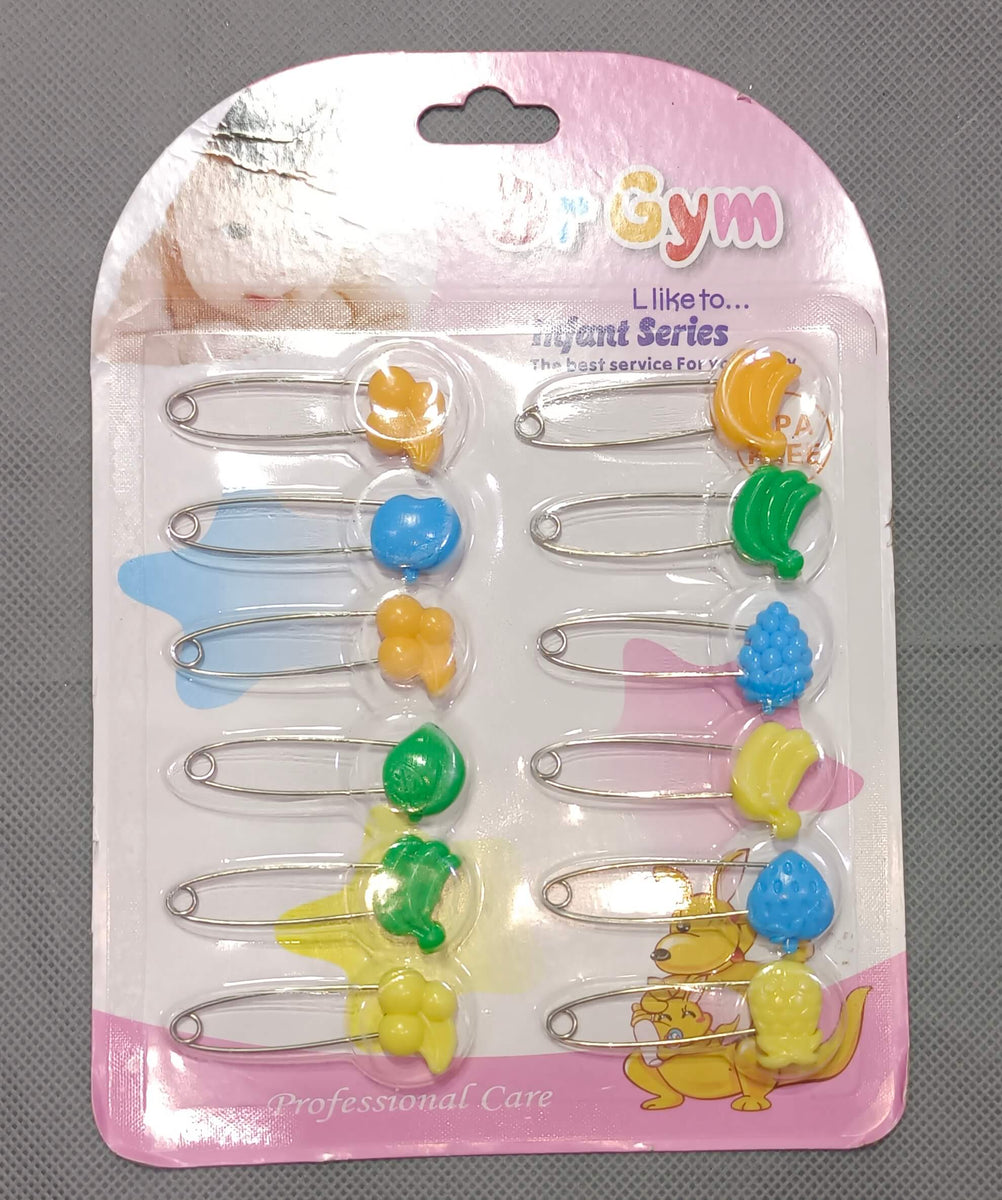 Hijab Safety Pins 1 Pack 12 Pins In Fruits Character Baby Bazar